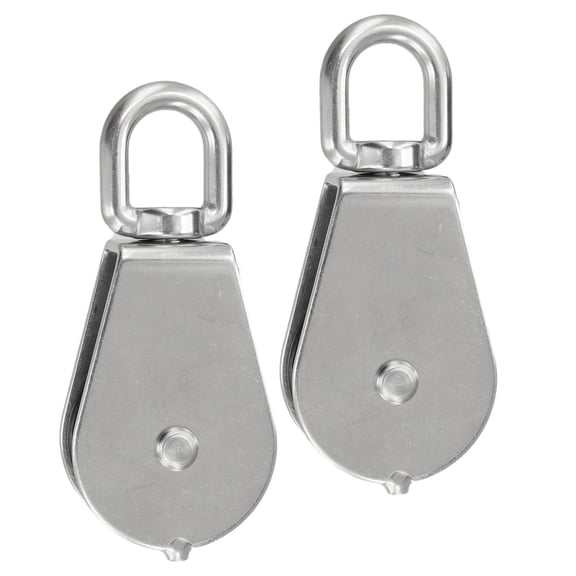 304 Stainless Steel Single Pulley Block,M50 Heavy Duty Swivel Pulley,With 360 Degree Rotation,For for KAYAK Canoe Construction 800 Lbs Load
