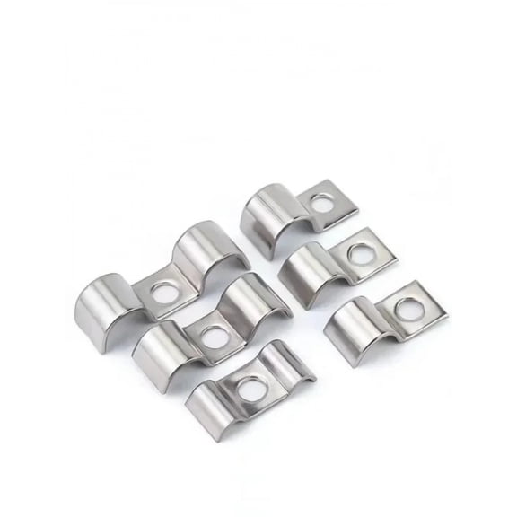 304 Stainless Steel Sinlge P Type Double Side Lathedog Conduit Tube Hose Pipe Fixed Mounting Bracket Saddle Clip Clamp