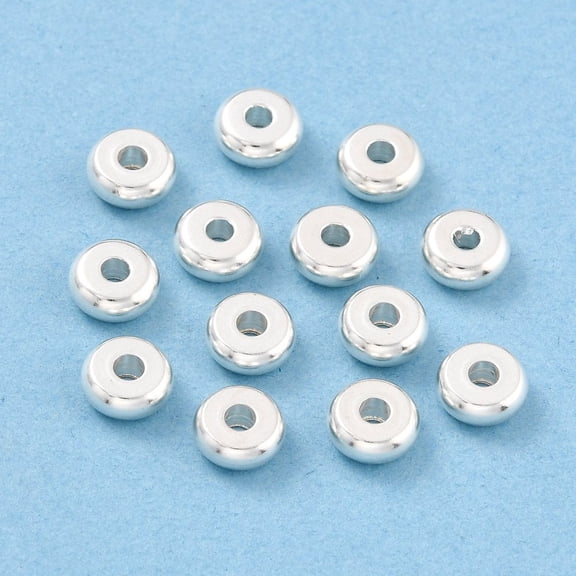 304 Stainless Steel Spacer Beads Flat Round Silver 5x2mm Hole: 1.5mm 200pcs