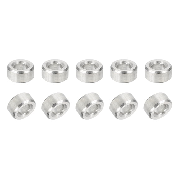 Uxcell 304 Stainless Steel Spacer, Round Metal Spacer Unthreaded Screw Standoff Bushing for Screws Bolts and Rods 1/8" x 1/4" x 1/8"