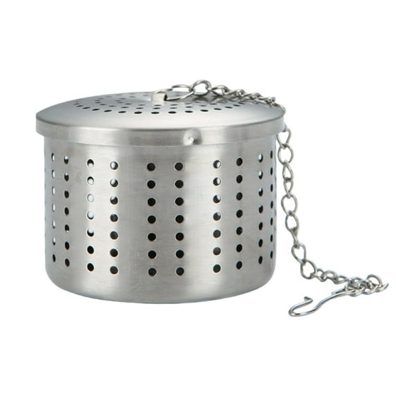 304 Stainless Steel Spice Ball Infuser | Tea Strainer Filter for Hot Pot Soup & Marinades | Fine Mesh Seasoning Container with Chain Hook | Large & Small Size Options | 2-Pack Set