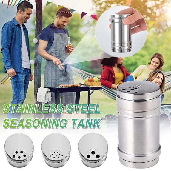 304 Stainless Steel Spice Shaker With Rotatable Lid Multi-hole ...
