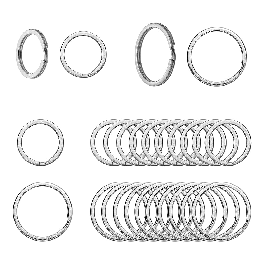 Metal Split Key Rings 304 Stainless Steel Split Key Rings Keychain Clasp Findings Stainless ...