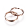 thumbnail image 1 of 20pc 8x1mm 304 Stainless Steel Split Rings Double Loops Jump Rings Single Wire: 0.5mm Rose Gold, 1 of 2