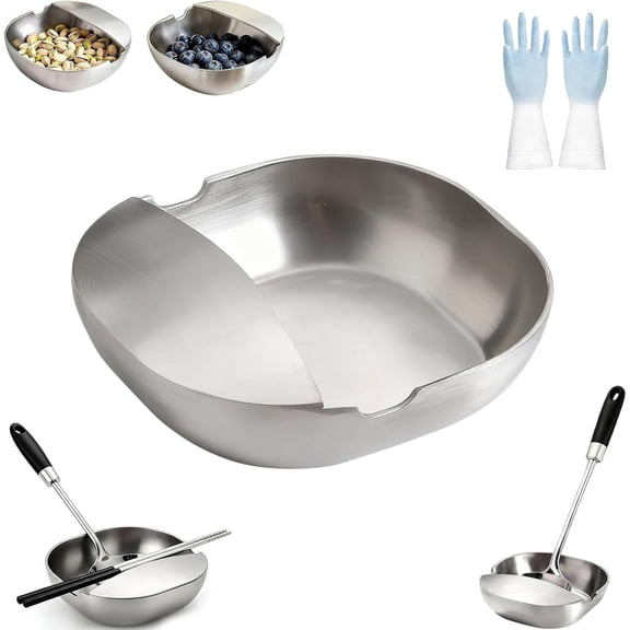 304 Stainless Steel Spoon Rest & Multipurpose Kitchen Utensil Holder, Self-Standing Ladle Holder with Stable Base for Stove Top & Kitchen Counter, Heat Resistant & Dishwasher Safe (1 pcs)