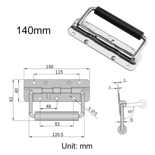 304 Stainless Steel Spring Loaded Rubber Handle Carry Speaker Case Box