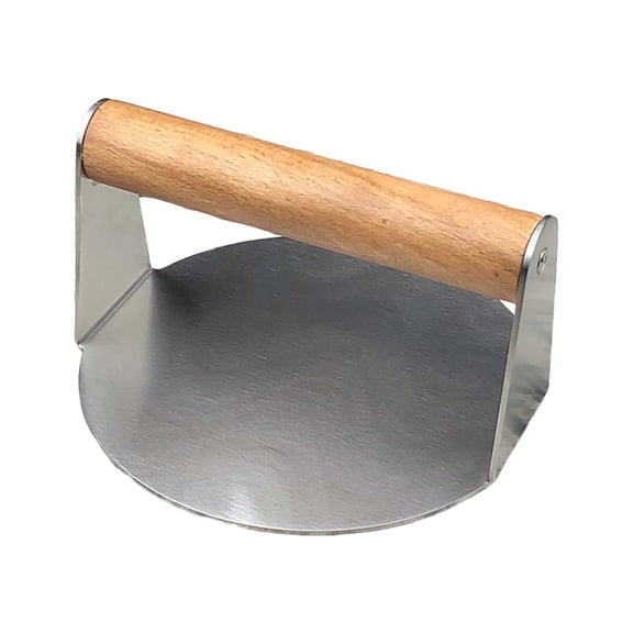 304 Stainless Steel Square Meat Press Manual Meat Patty Press Round Hamburger Meat Press Kitchen Tool Meat Pressing Plate Round All Stainless Steel 304