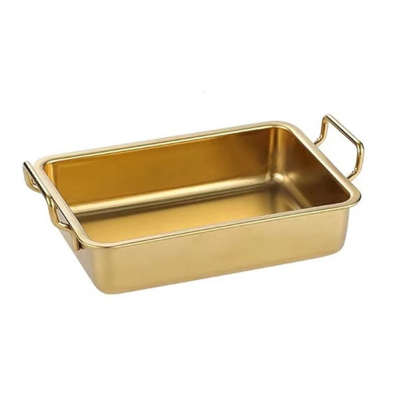 304 Stainless Steel Square Plate for Snack Barbecue Dessert Tray Home Kitchen Dining Table Plates Nut Cake Fruit Plate Multifunctional Storage Plates