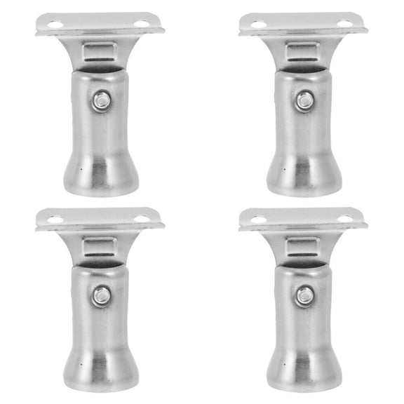 304 Stainless Steel Stair Railing Bracket Set 4-Piece Handrail Post Mounting Bracket for Indoor/Outdoor Staircase Railings, Silver Finish