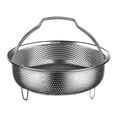 thumbnail image 1 of 304 Stainless Steel Steamer Basket with Carrying Handle, Clearance, 8.66 in Food Steamer, Vegetable Steamer1 Insert for Pots, Multi-Purpose Perforated Strainer Colander Basket for Kitchen, Camping(L), 1 of 9