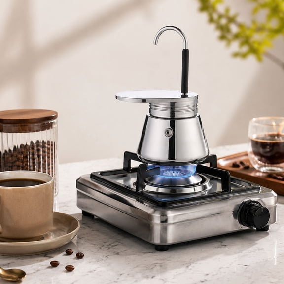 304 Stainless Steel Stovetop Espresso Coffee Maker Moka Pot Percolator for Home Kitchen Camping Brewer