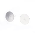 thumbnail image 1 of 304 Stainless Steel Stud Earring Findings Stainless Steel color 12x12mm Pin: 0.7mm, 1 of 2