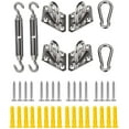 thumbnail image 1 of 304 Stainless Steel Sun Shade Sail Fixing Kit,M5 Sunshade Canopy Hardware Kit for Install Rectangle and Triangle Shade Sails Deck Garden Lawn Patio Outdoor Metal Sail Shade Pergola Kit（40PCS）, 1 of 5