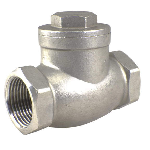 304 Stainless Steel Swing Check Valve 1/2" NPT In-line WOG200 Low Cracking Pressure