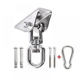 thumbnail image 1 of 304 Stainless Steel Swing Hook Fixed Plate Hanging Chair Hammock Accessories 360 Rotating Fixed Hook Black With Style Four, 1 of 5