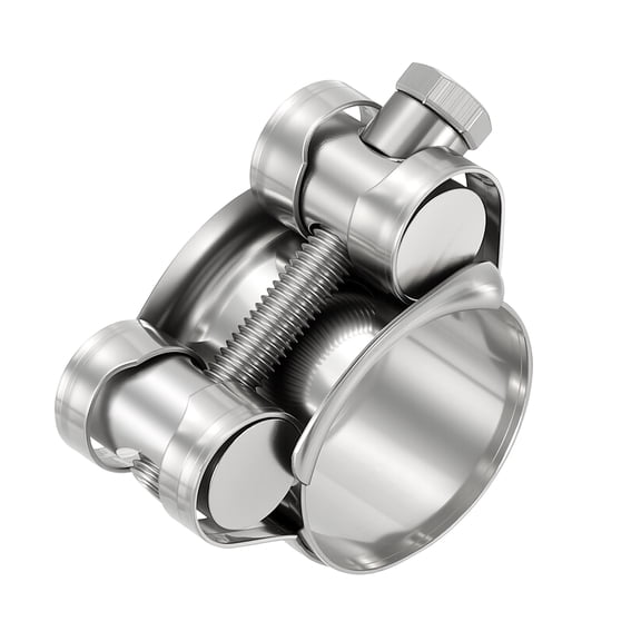 304 Stainless Steel T-Bolt Hose Clamp, Adjustable OD Range 2.5" to 2.6" (64-67mm) Heavy Duty Pipe Strap Clamp, Metal Fuel Line Clamping for Automotive, Plumbing, Industrial