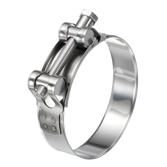 304 Stainless Steel T-Bolt Hose Clamp, Adjustable OD Range 3.6" to 3.8" (92-97mm) Heavy Duty Pipe Strap Clamp, Metal Fuel Line Clamping for Automotive, Plumbing, Industrial