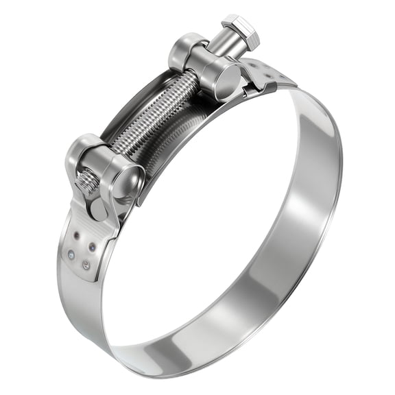 304 Stainless Steel T-Bolt Hose Clamp, Adjustable OD Range 5.2" to 5.5" (131-139mm) Heavy Duty Pipe Strap Clamp, Metal Fuel Line Clamping for Automotive, Plumbing, Industrial