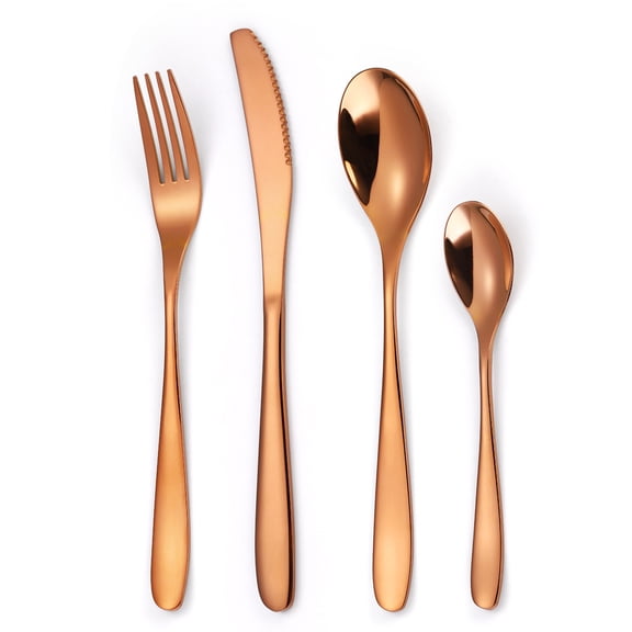 304 Stainless Steel Tableware Set  Home Creative Western Cuisine Hotel Steak Knife  Fork Spoon 4 Piece Set  Gold Silver Rose Black Color YSH