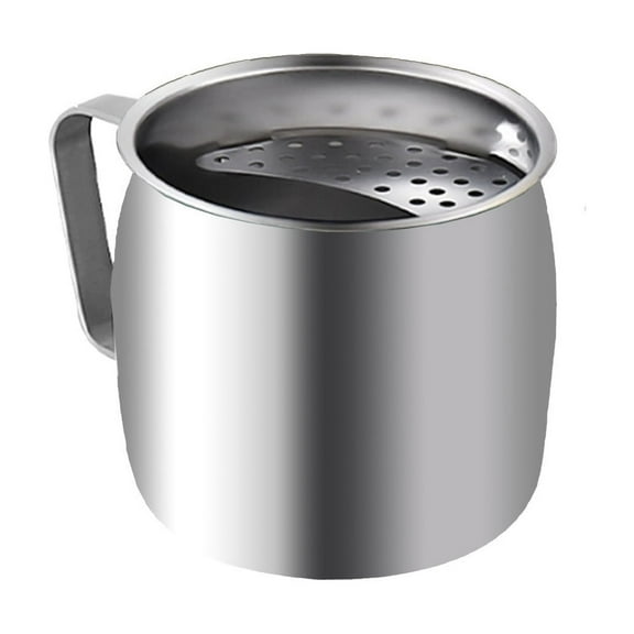 304 Stainless Steel Tea Cup with Slag Separator - Crescent Shaped Infuser Mug, High-Grade Drinkware for Home Office Daily Use （ Silver ）