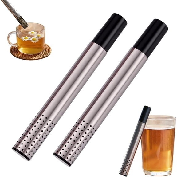 304 Stainless Steel Tea Infuser with Retractable Long Handle, Fine Mesh Loose Leaf Tea Strainer, Reusable Food Grade Tea Steeper, Tea Accessories for Home Kitchen Tea Lovers, 2 Pack