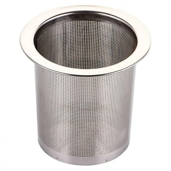 304 Stainless Steel Tea Strainer, Universal Fine Mesh Infuser for Teapots & Teacups, One-Button Etching Filter for Loose Leaf Tea