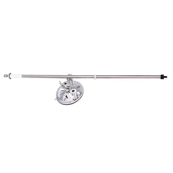 304 Stainless Steel Telescoping Flag Poles ABS Suction Base Without Drill Installation For Trucks Boats