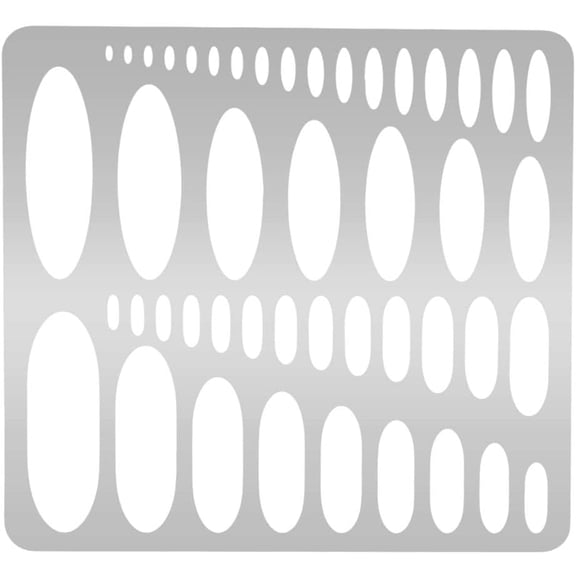 304 Stainless Steel Template Metal Ellipse Stencil Geometric Template Journal Templates Art Oval Tool for DIY Engraving