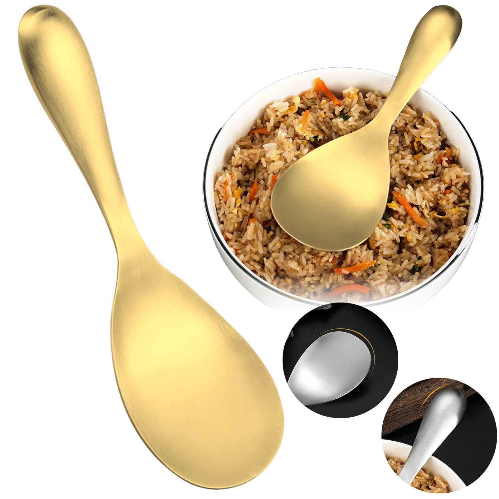304 Stainless Steel Thickened Spoon/Rice Scoop/ Stainless Rice Spoon ...