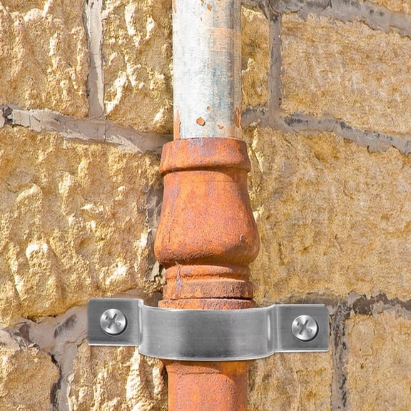 304 Stainless Steel Thickened U-Shaped Pipe Clamp Saddle Bracket for Water Electrical Tube Cable Chain Fence Heavy Duty