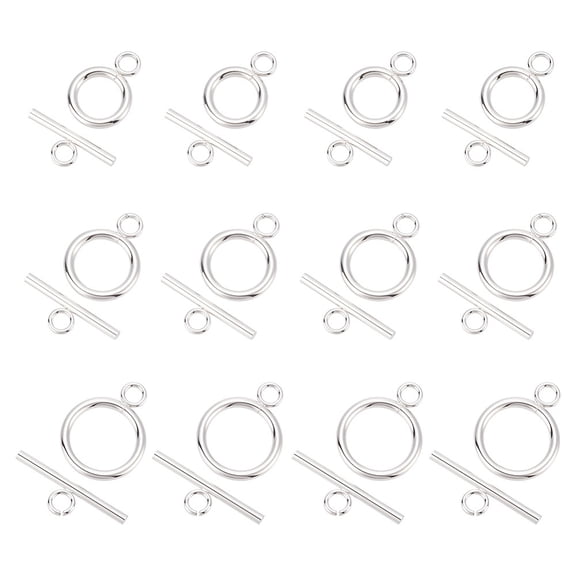 304 Stainless Steel Toggle Clasps Silver 12sets/box DIY
