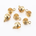 thumbnail image 1 of 304 Stainless Steel Tube Bails Loop Bails Bail Beads Barrel Real 18K Gold Plated 9x5x6mm Hole: 1.8mm Inner Diameter: 4mm diy, 1 of 2
