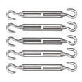 thumbnail image 1 of 304 Stainless Steel Turnbuckle Hook Double Hooks Wire Rope Tension Shade Sail Hardware Kit (M6), 1 of 5