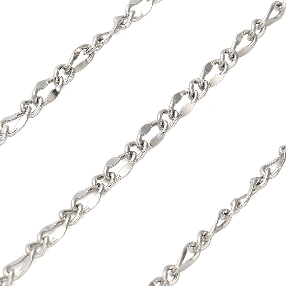 Dapped 304 Stainless Steel Twisted Dapped Chains Soldered Stainless Steel ...