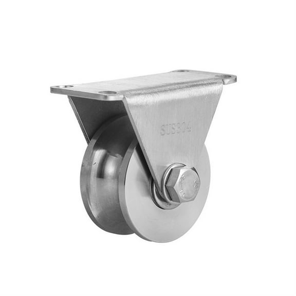 304 Stainless Steel V Groove Track Roller Sliding Gate Wheels Heavy Duty Pulley Smooth Rolling for V Track Rail, Rolling Driveway Gate