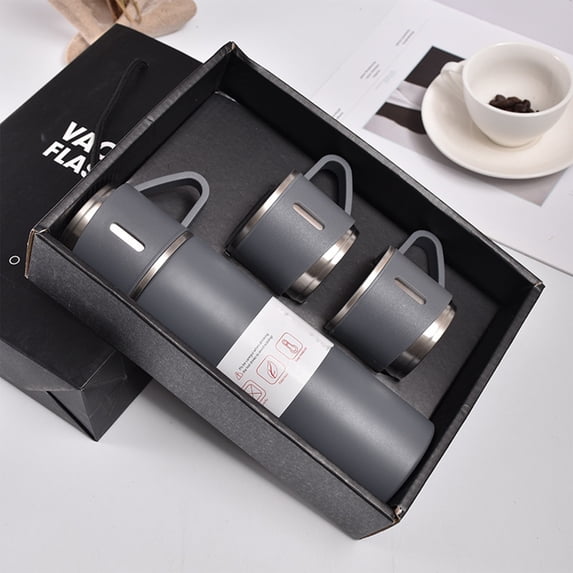 304 Stainless Steel Vacuum Insulated Tumbler, 3 Lid Travel Mug Set (Straw Lid, Sip Lid, Handle Lid), 24oz Leakproof Double Wall Insulated Cup for Hot and Cold Drinks, Office Gym Outdoor Use