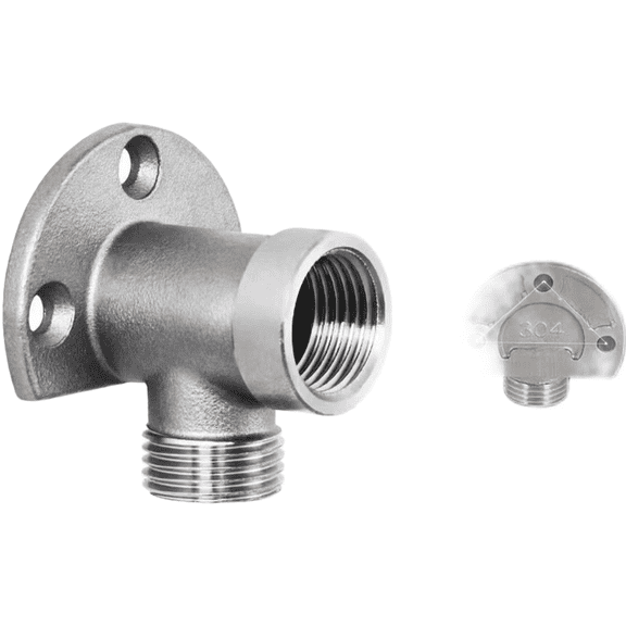 304 Stainless Steel Wall Mount Faucet Bracket 4 Inch Convertible Base for Tap