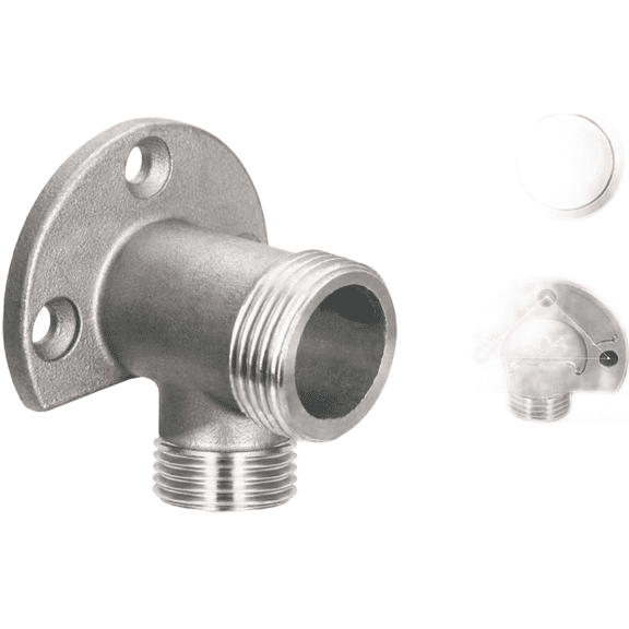 304 Stainless Steel Wall Mount Faucet Bracket 4 Inch Convertible Base for Tap