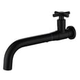 thumbnail image 1 of 304 Stainless Steel Wall Mount Faucet with Round Spout for Outdoor Tap, 1 of 6