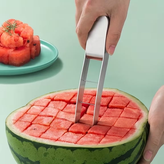 304 Stainless Steel Watermelon Slicer - Effortless Fruit Cutting Tool for Perfectly Shaped Slices