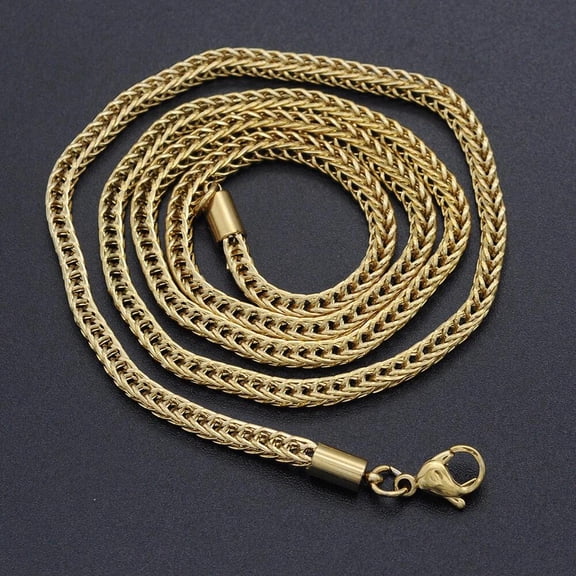 304 Stainless Steel Wheat Chain Necklace Lobster Gold Silver 18-24" 3Mm&nbsp; A422