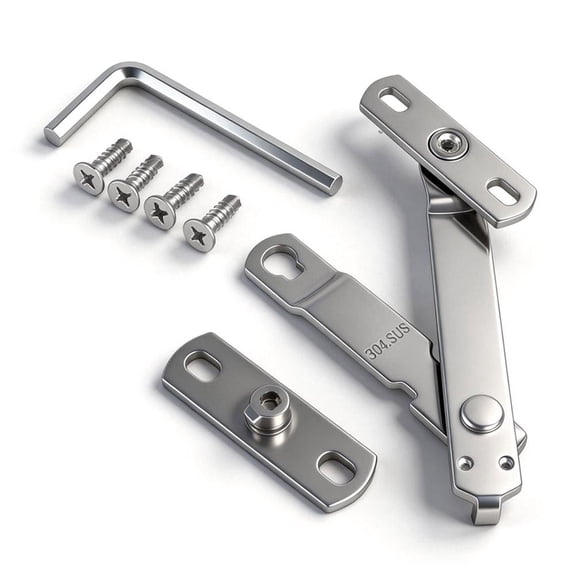 304 Stainless Steel Window Limiter Lock - Adjustable Sliding Window Stopper for Child Proofing & Security, 150 Opening Range