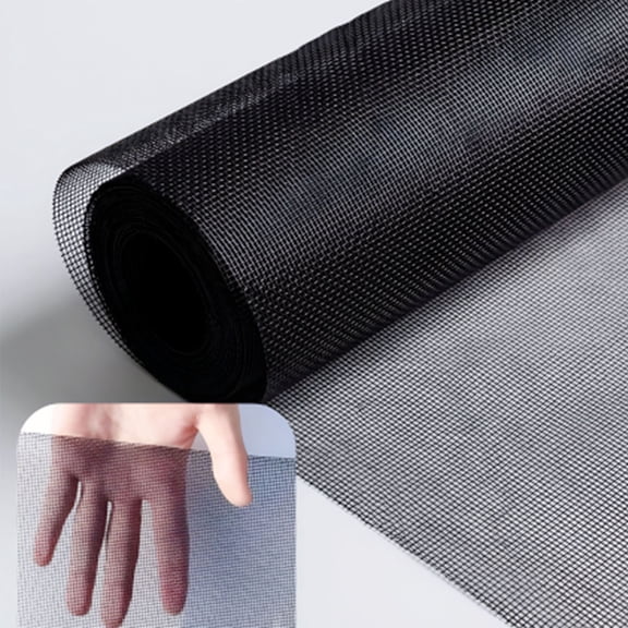 304 Stainless Steel Window Screen Roll 24 In × 48 Ft Black High-Transparency Mesh Easy to Install Outdoor Use