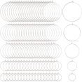 thumbnail image 1 of 304 Stainless Steel Wine Glass Charms Rings Hoop Earring Findings DIY Material for Basketball Wives Hoop Earrings Stainless Steel Color 82x82x27mm 120pcs/box, 1 of 9