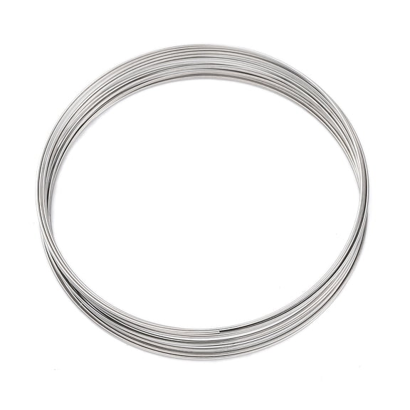 304 Stainless Steel Wire Memory Beading Wire Round for Jewelry Making Bracelet DIY Stainless Steel color 0.5mm about 9.19 Feet(2.8m)/Roll Stainless Steel