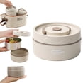 thumbnail image 1 of 304 Stainless Thermal Lunch Box,Insulated Lunch Jar Wide Mouth Bento Box with Handle,Modern Design,Portable Round Shape Food Container for Soup,Lightweight,Easy to Carry(600ml White), 1 of 9