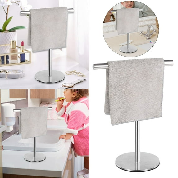 304 Stainless Towel Rack Bathroom Countertop Hand Wipe Rack Mobile Hotel Bathroom Shelf