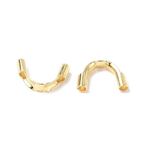 304 Surgical Stainless Steel Wire Guardian and Protectors Real 18K golden Plated Hole: 0.8mm 4.5~4.6x6~6.7x1.4mm