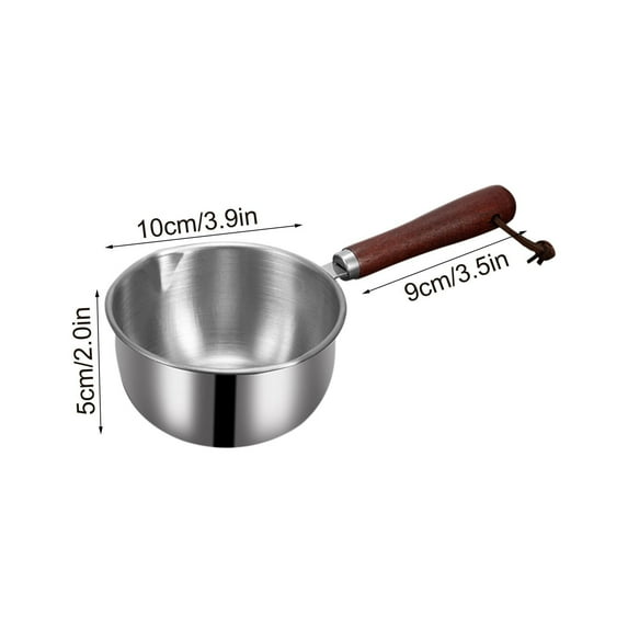 304 Three-layer Steel Thickened Hot Oil Small Pot Stainless Steel Deepened Min Splashing Oil Burning Oil Household Small Oil Pot