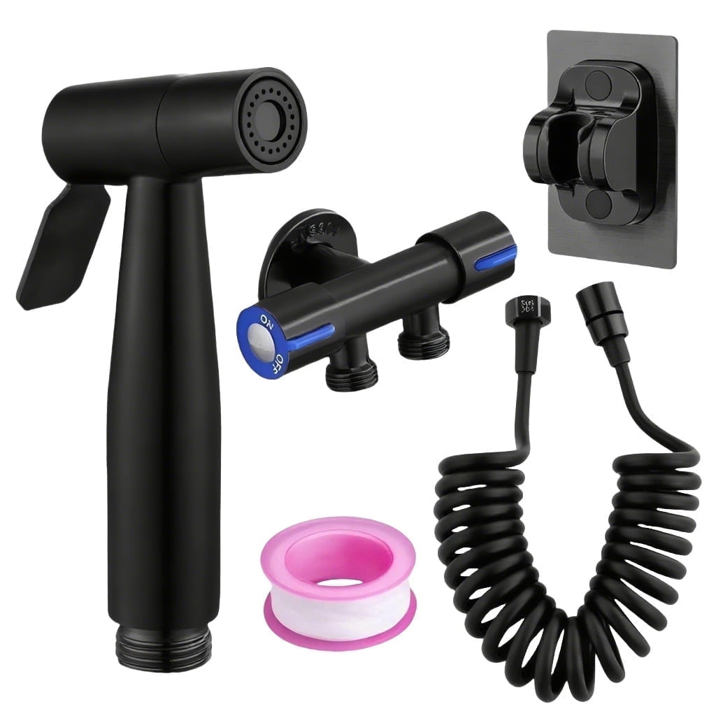Bidet Sprayer for Toilet,Handheld Bidet Sprayer Kit for Personal Hygiene, Cloth Diaper Cleaning, Easy to Install,Black
